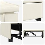 vidaXL Canapé-lit Crème 67 x 194 x 38 cm Velours
