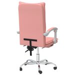 vidaXL Fauteuil inclinable de bureau Rose Similicuir