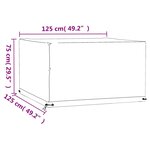 vidaXL Housse de salon de jardin 8 œillets 125x125x75 cm carré