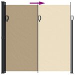 vidaXL Auvent latéral rétractable beige 200x600 cm