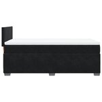 vidaXL Sommier à lattes de lit avec matelas Noir 90x190 cm Velours