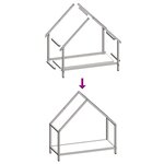 vidaXL Portant de bois chauffage anthracite 60x25x60 cm