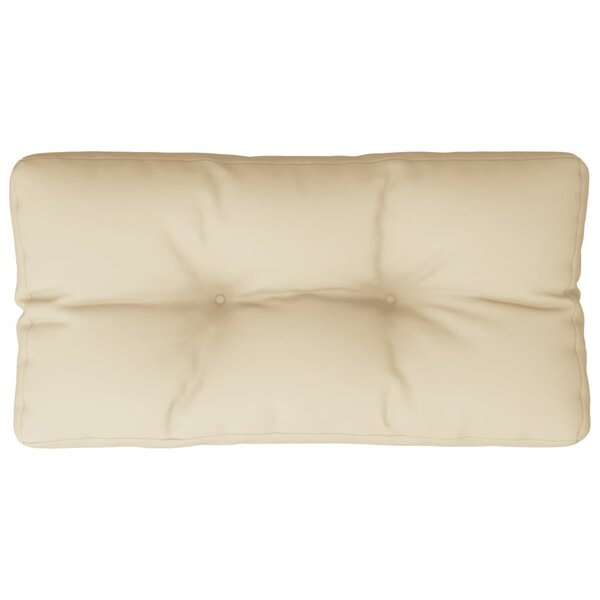 vidaXL Coussin de palette beige 80x40x12 cm tissu