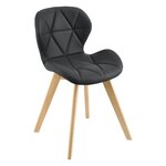 Lot de 4 chaises similicuir 81 x 57 x 49 cm noir 03_0006776