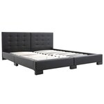 vidaXL Cadre de lit sans matelas en similicuir noir 200 x 160 cm