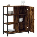 vidaXL Buffet chêne fumé 70x30x80 cm bois d'ingénierie