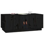 vidaXL Table basse Noir 100x50x41 cm Bois massif de pin