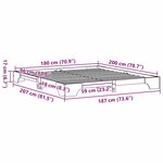 vidaXL Cadre de lit Blanc 180 x 200 cm Bois massif en pin