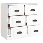 vidaXL Buffet blanc brillant 70x35 5x67 5 cm bois d'ingénierie