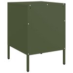 vidaXL Tables de chevet 2 Pièces vert olive 36x39x50 5 cm acier