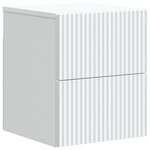 vidaXL Cabinet de chevet mural 2 pièces Blanc 33 x 34 5 x 40 cm