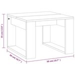 vidaXL Table d'appoint Chêne fumé 50x50x35 cm Bois d'ingénierie