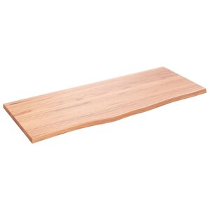 vidaXL Étagère murale marron clair 100x40x2cm bois chêne massif traité