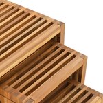 vidaXL Set de Tables Gigognes 3 Pièces en Bois Massif Teck