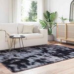 vidaXL Tapis Shaggy à poils longs NAVARRA gris foncé 160x230 cm