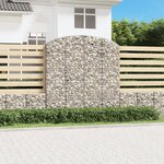 vidaXL Panier de gabions arqué 200x50x200/220 cm Fer galvanisé