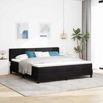 vidaXL Lit à ressorts avec matelas Noir 200 x 180 cm Polyester