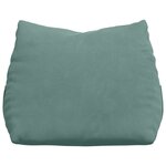 vidaXL Coussin de Dos Vert Mer 45 x 20 x 35 cm Tissu en velours côtelé