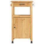 vidaXL Chariot de cuisine MONZA 48x40x88 5 cm bois massif de pin
