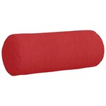 vidaXL Coussins d'accent 2 Pièces Rouge Ø 15 x 40 cm tissu