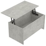 vidaXL Table basse gris béton 102x55 5x52 5 cm bois d'ingénierie