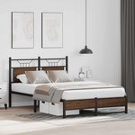 vidaXL Cadre de lit sans matelas chêne marron 120x190 cm
