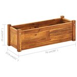 vidaXL Lit surélevé de jardin Bois d'acacia 76x27 6x25 cm