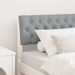 vidaXL Tête de lit capitonnée Gris clair 90 cm Pin massif