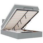 vidaXL Lit ottoman avec matelas gris clair 120x190 cm tissu