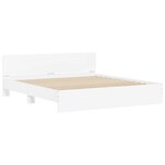 vidaXL Cadre de lit sans matelas blanc 200x200 cm