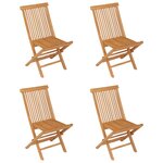 vidaXL Ensemble à manger de jardin 5 Pièces Bois de teck massif