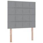 vidaXL Lit avec rangement et matelas Gris clair 90 x 200 cm Polyester