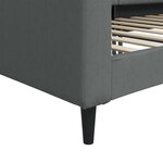 vidaXL Lit de jour gris foncé 100x190 cm tissu