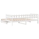 vidaXL Lit de jour avec gigogne et tiroirs sans matelas blanc 90x190cm