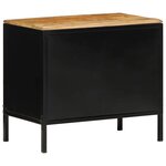vidaXL Cabinet de chevet 2 Pièces Marron et Noir 50 x 30 x 45 cm
