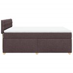 vidaXL Sommier à lattes de lit avec matelas Marron foncé 140x200 cm