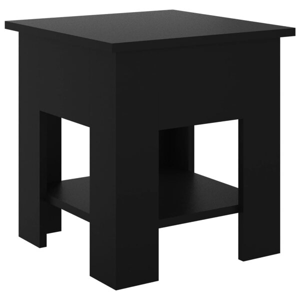 vidaXL Table basse noir 40x40x42 cm bois d'ingénierie