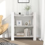 vidaXL Bibliothèque/Séparateur de pièce Blanc 80x35x91 cm Pin solide