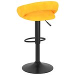 vidaXL Tabourets de bar lot de 2 jaune moutarde velours