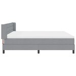 vidaXL Lit à ressorts avec matelas Gris clair 200 x 200 cm Polyester
