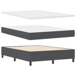 vidaXL Lit Box Spring avec Matelas & LED Gris Anthracite 160x200 cm en Velours Côtelé