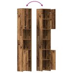 vidaXL Armoire salle de bain vieux bois 30x30x183 5 cm bois ingénierie