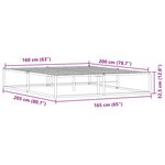 vidaXL Cadre de lit sans matelas blanc 160x200 cm métal