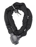 THIRARD - Chaîne acier gainé nylon Loops  vélo  moto  barrières  1.5m  noir  2 clés - THIRARD