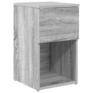 vidaXL Armoire de lit Sonoma gris 29 x 31 5 x 49 cm Bois d'ingénierie