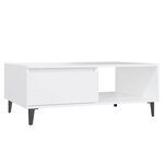vidaXL Table basse blanc 90x60x35 cm bois d'ingénierie