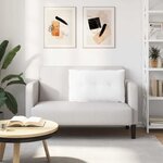 vidaXL Coussin de Dos Blanc 80 x 19 x 50 cm tissu