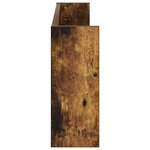 vidaXL Étagère à magazines avec étagère Chêne fumé 80 x 12 x 30 cm