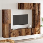 vidaXL Ensemble de 7 meubles TV  Monté au mur  Bois vintage  Bois reconstitué