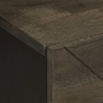 vidaXL Table de chevet noir 40x33x46 cm bois de manguier solide